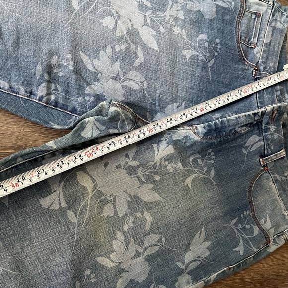 Chicos So slimming girlfriend crop 14P denim leaf pattern - Picture 6 of 12